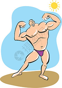硬体肌肉二头肌举重医疗健身腹肌生活方式卡通片力量三角肌肌肉男设计图片