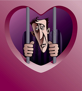 监狱牢房爱的囚犯浪漫孤独窗户人类空间粉色刑事铁窗牢房惩罚设计图片