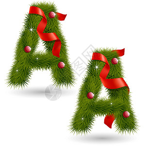 与圣诞节有关的装饰字母表赞扬闪光插图派对分支机构标签红色装饰品明信片假期背景图片