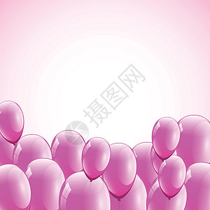 粉红背景粉色气球图片