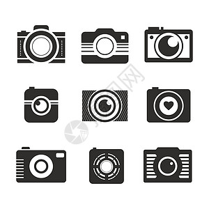 花艺相机徽标摄影相机收藏设计图片