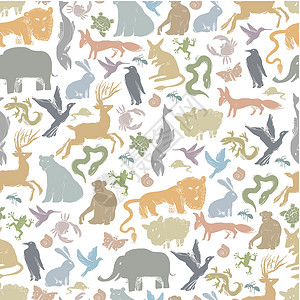 无缝动物园无缝动物群落模式设计图片