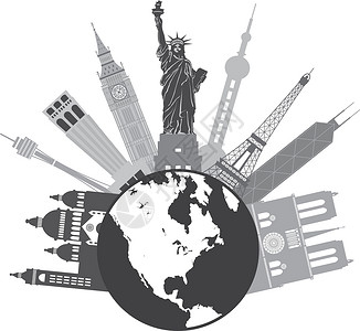 旧金山世界世界旅行灰度说明环球组织设计图片