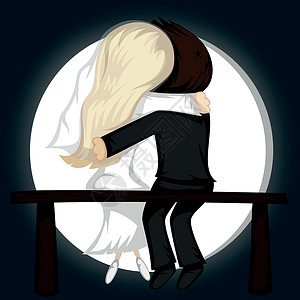 感性做我的情人节专辑男生新娘公园拥抱月亮艺术夫妻照片面纱设计图片