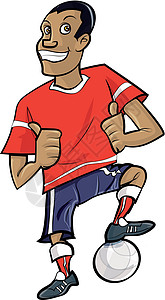 足球运动员卡通举起拇指的卡通足球运动员设计图片