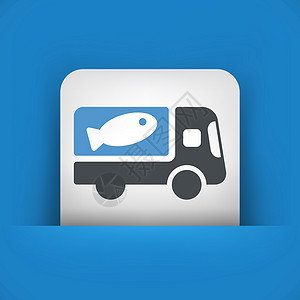 鱼车图标概念菜单食物小吃插图导游货物命令餐饮按钮餐厅图片