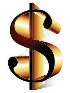 图标美元装饰曲线金子插图金融风格背景图片