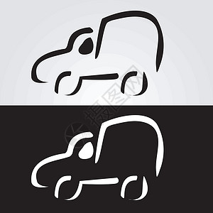 车辆年审配有抽象线条的汽车标志设计概念品牌标识旅行广告车轮玻璃速度刹车交通技术设计图片