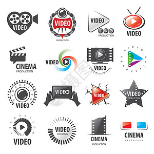 电影商标为视频制作而收集的最大矢量标识的影像制作设计图片