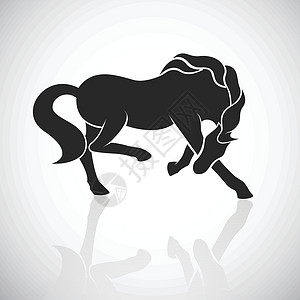 西方接引图白色背景上马的矢量图像哺乳动物马背马毛草图展览动物自由竞赛骑术荒野设计图片