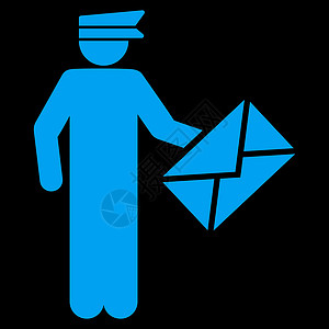 Postman 图标载体后勤邮政服务导游工作运输字形包装邮资图片