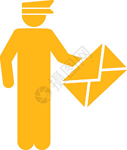 Postman 图标后勤邮件邮资包装邮箱服务导游明信片纸盒司机图片