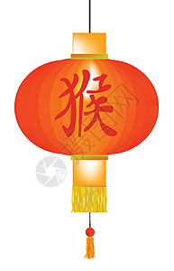 唐人街探案猴子纸中国年绿灯侠插图节日文化橙子艺术品灯笼绘画宗教照明辉光设计图片