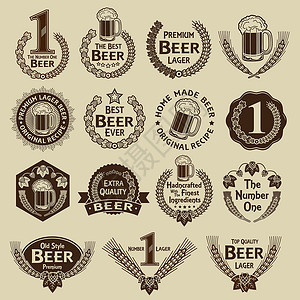 啤酒素材标签啤酒元素酒精横幅金子饮料瓶子艺术商业酒花绘画派对设计图片