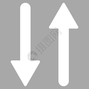 箭头光标交换垂直平面白颜色图标 V同步倒置箭头运动方法镜子指针光标字拖背景设计图片