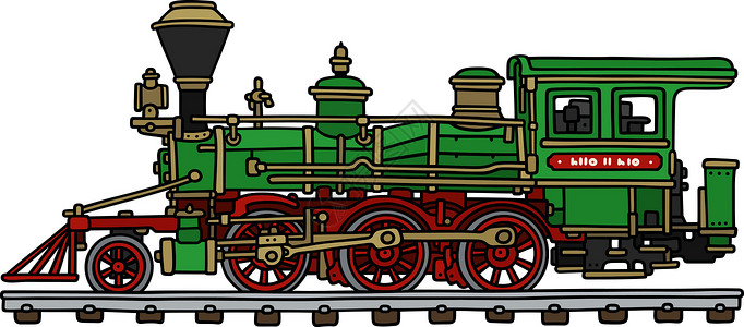公报美国旧绿色蒸汽机车设计图片