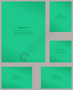 蓝绿色名片绿宝石页面角设计模板集设计图片