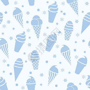 蓝色雪花图案插图棒棒糖高清图片