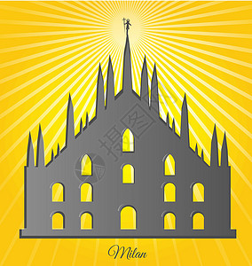 教堂广场背景的米氏大教堂设计设计图片