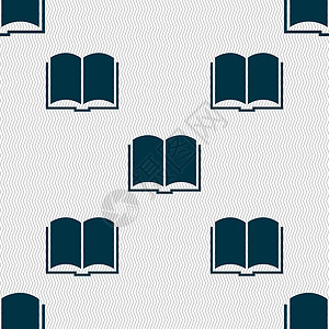 书籍图标标志 具有几何纹理的无缝模式 韦克托字典文学教育页数出版物百科插图学校阅读读者设计图片