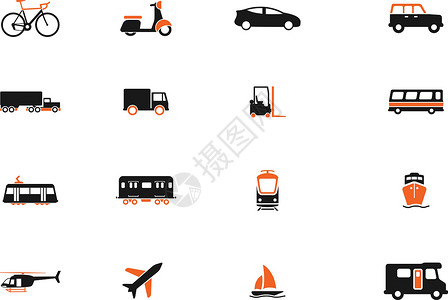 血管图标运输简单的图标血管公共汽车旅行直升机民众车辆送货交通卡车火车设计图片