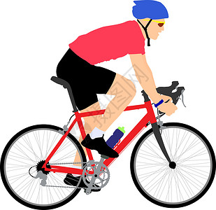 骑着鱼人骑自行车的男性的轮廓 矢量图身体旅行休闲运动竞争追求运动员活动行动速度设计图片