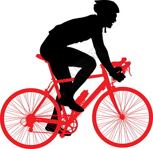 专业自行车骑自行车的男性的轮廓 矢量图行动运动员插图追求男人运动活动休闲旅行竞争设计图片