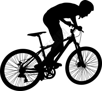 骑自行车的男人骑自行车的男性的轮廓 矢量图竞争男人行动运动身体追求插图运动员活动速度设计图片