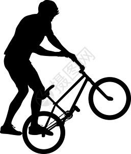 耍杂技人设置骑自行车的男性表演杂技旋转的剪影 它制作图案矢量图行动男人竞争活动运动速度身体插图运动员旅行设计图片