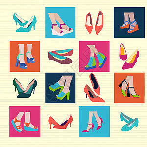 凉鞋图标Sping 和暑夏鞋图标集 - 说明设计图片