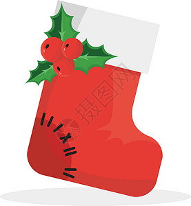 圣诞冬季棉袜索克斯的圣诞概念被卡住了设计图片