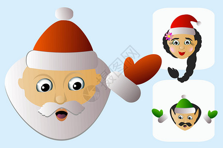 芬兰拉普兰圣诞老人的圣像头 自然地随心所欲 日常普通普通小学 和精灵夫人一起简化设计图片