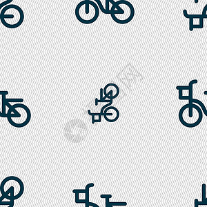 无缝循环自行车图标标志 具有几何纹理的无缝模式 韦克托艺术旅游乐趣踏板插图训练旅行损失山地运输设计图片