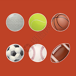 体育符号隐喻集合游戏的球团设计图片