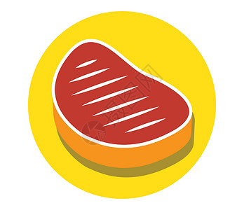 生猪排猪排图标设计牛肉卡通片动物餐厅牛扒烧烤午餐插图产品奶牛设计图片