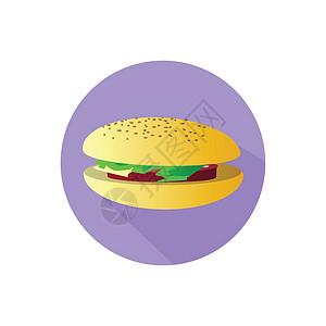 俱乐部三明治一个三明治 在明亮的圆圈中的白色上设计图片