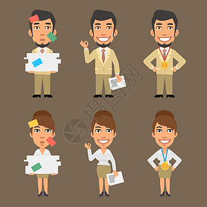 工作准证商业商和女商务人士持有证设计图片