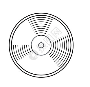 转速图标黑胶唱片矢量图打碟机黑色乡愁圆圈插图旋转标签版权专辑旋律设计图片