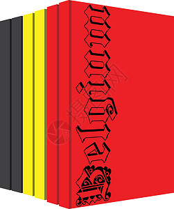 红色封面的书一套关于 Belgiu 的书设计图片