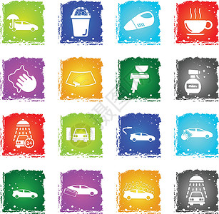 洗车图标洗车简单图标刮板运输网站海绵工人服务网络车辆绘画汽车设计图片