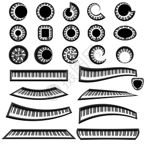钢琴教学孤立的音乐钢琴键盘设计图片