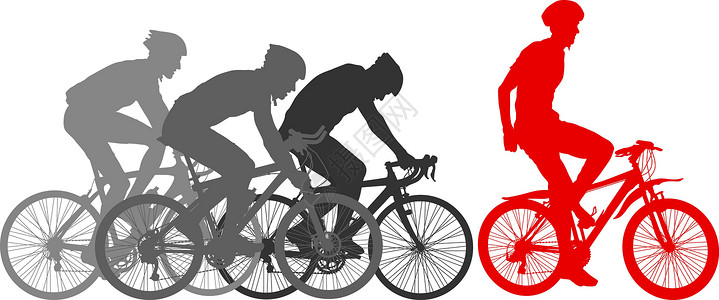 骑自行车的男人在终点线上骑自行车的赛车手的剪影运动员身体速度行动运动活动追求休闲旅行男人设计图片