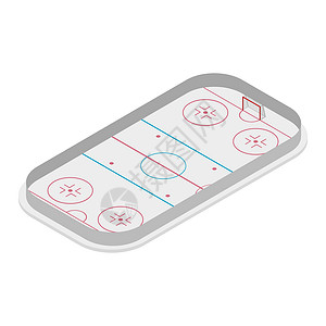 冰曲棍球运动场的测距 矢量说明设计图片