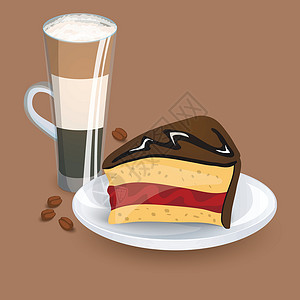 奶油杯子蛋糕杯子用咖啡和豆柠檬勺子飞碟牛奶薄荷水壶玻璃豆子美食带子设计图片