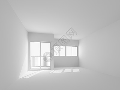 白色墙 空房间 3d内公寓住宅财产建筑天花板反思日落窗户建造艺术插画