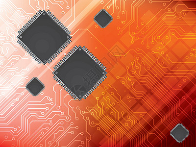 微电子学A 集成电路和数据处理器的背景技术微电路电子工程插图数据智力木板活力处理器设计图片