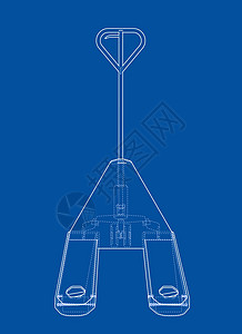 手动托盘搬运车 韦克托货物运输液压工业职业叉车平台工厂绘画贮存设计图片