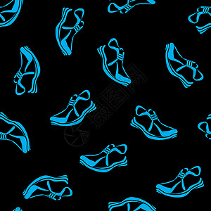 蓝鞋蓝跑鞋无缝模式设计图片