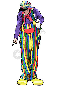 小丑节目小丑五颜六色的裤子 Pointin设计图片