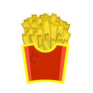 麦当劳薯条红纸框中的法国薯条设计图片